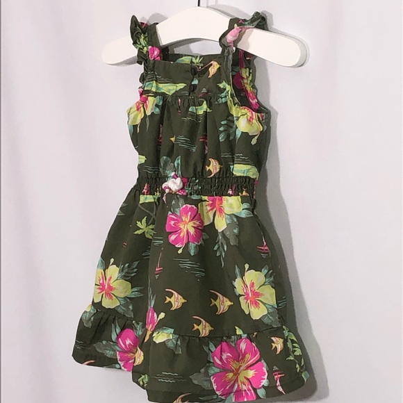CARTER'S tropical marine floral dress 12 mon - Picture 3 of 8